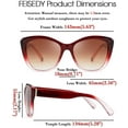 thumbnail image 4 of FEISEDY Polarized Vintage Sunglasses American Square Jackie O Cat Eye Sunglasses B2451, 4 of 18