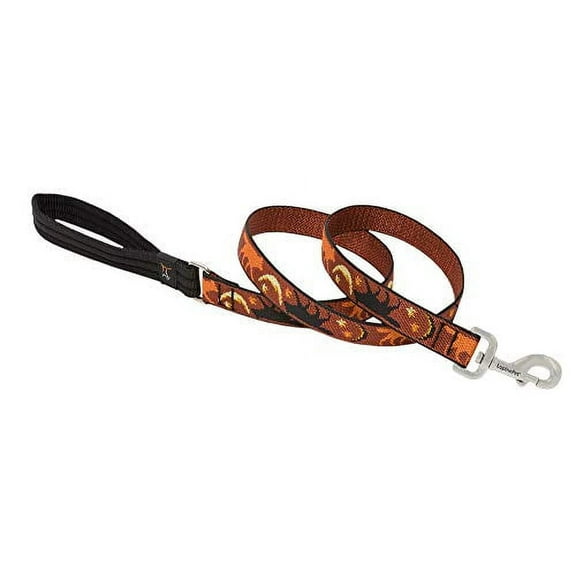 LupinePet Originals 1" Wide Shadow Hunter 6-Foot Padded Handle Leash for Medium and Larger Dogs