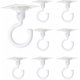 thumbnail image 1 of ganchos autoadhesivos transparentes blancos con rotación de 360 grados, potentes ganchos adhesivos para pared y techo, sin taladrar, para baño o inodoro, 1 of 5