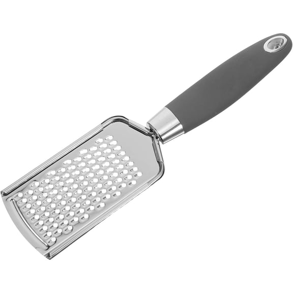 Flat Grater Handheld Stainless Steel for Vegetables and Cheese with Non-Slip Base