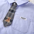 thumbnail image 6 of Boys School Uniform 2 Piece Solid Print Short Sleeve Lapel Pocket Button Lightweight Shirt And Tie Top Back To School Boys T Shirt Blue 18 Months-24 Months, 6 of 7
