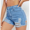 thumbnail image 3 of Raw Ripped Denim Shorts, 3 of 4