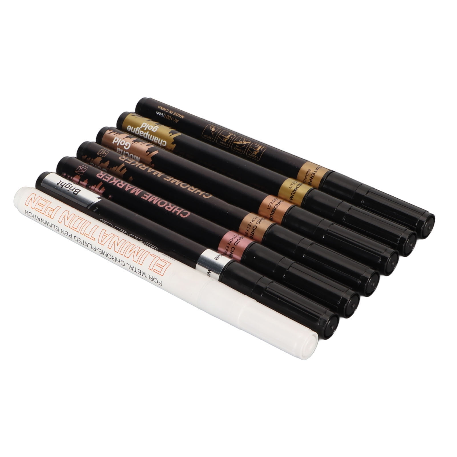 Metallic Paint Pen Set, Mirror Marker Multipurpose Rose Gold