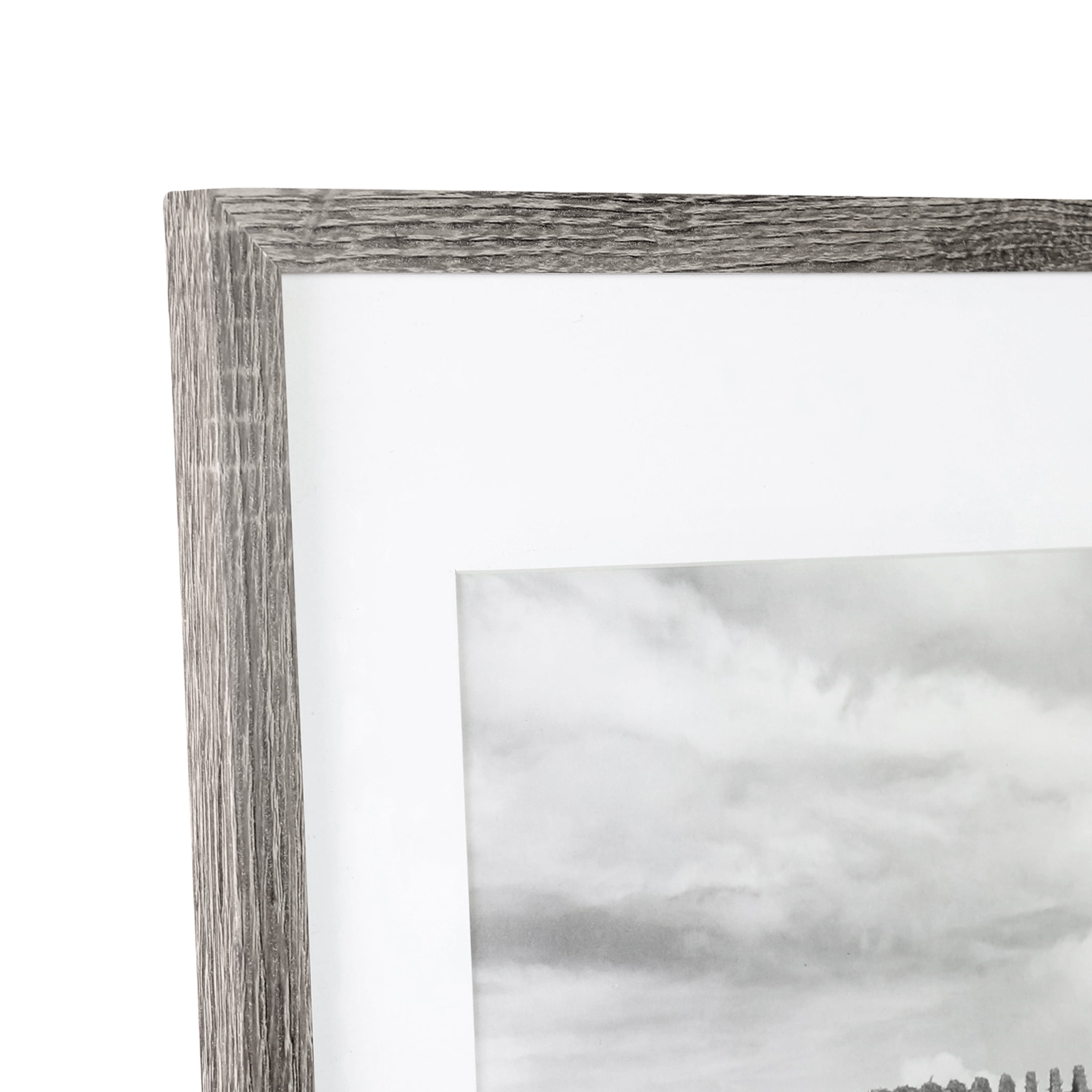 Mainstays – 11x14 Picture Frame – Rustic Gray Matted Gallery Linear Program Wall Photo Frame