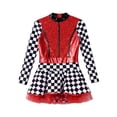 thumbnail image 5 of inhzoy Kids Girls Car Driver Racer Outfit Mesh Tutu Dress Long Sleeve Racing Jumpsuit,Sizes 4-14 Red 12, 5 of 10