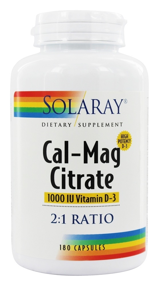 Solaray Calcium & Magnesium Citrate 21 Ratio w/ Vitamin D3 Healthy