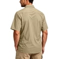 thumbnail image 5 of Men's Fishing Hiking Short Sleeve Cargo Shirts Lightweight UPF 50 Sun Protection Breathable Button Up Lapel Collar Dual Pocket Tactical Work Tops for Camping Outdoor Work, 5 of 8
