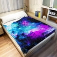 thumbnail image 5 of Nebula Galaxy Throw Blanket Fantasy Purple Blue Starry Sky Space Fleece Blanket Soft Warm Cozy for Sofa Couch Bed 60"x80", 5 of 6