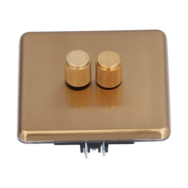 Regulador de intensidad de latón, interruptores de luz con atenuador, elegante interruptor de latón cepillado, regulador de intensidad LED, respuesta rápida Jadeshay A