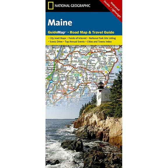National Geographic GuideMaps: Maine - Folded Map