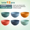 thumbnail image 3 of Juego de tazones para cereales HEYCOME, pajitas de trigo irrompibles, 750 ml, 12 unidades, 3 of 7