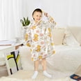 thumbnail image 6 of Dailycode Wearable Blanket Hoodie Oversized Sherpa Flannel Blankets with Pocket for 3-14 Year Old Cute Duck Flower Sun, 6 of 7