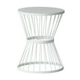 thumbnail image 2 of Noble House Lassen Outdoor Metal 16 Inch Side Table in Matte White, 2 of 7
