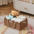 thumbnail image 3 of HBlife Baby Diaper Caddy Organizer, Paper Rope Nursery Storage Bin Baskets, Baby Shower Gifts, 3 of 7