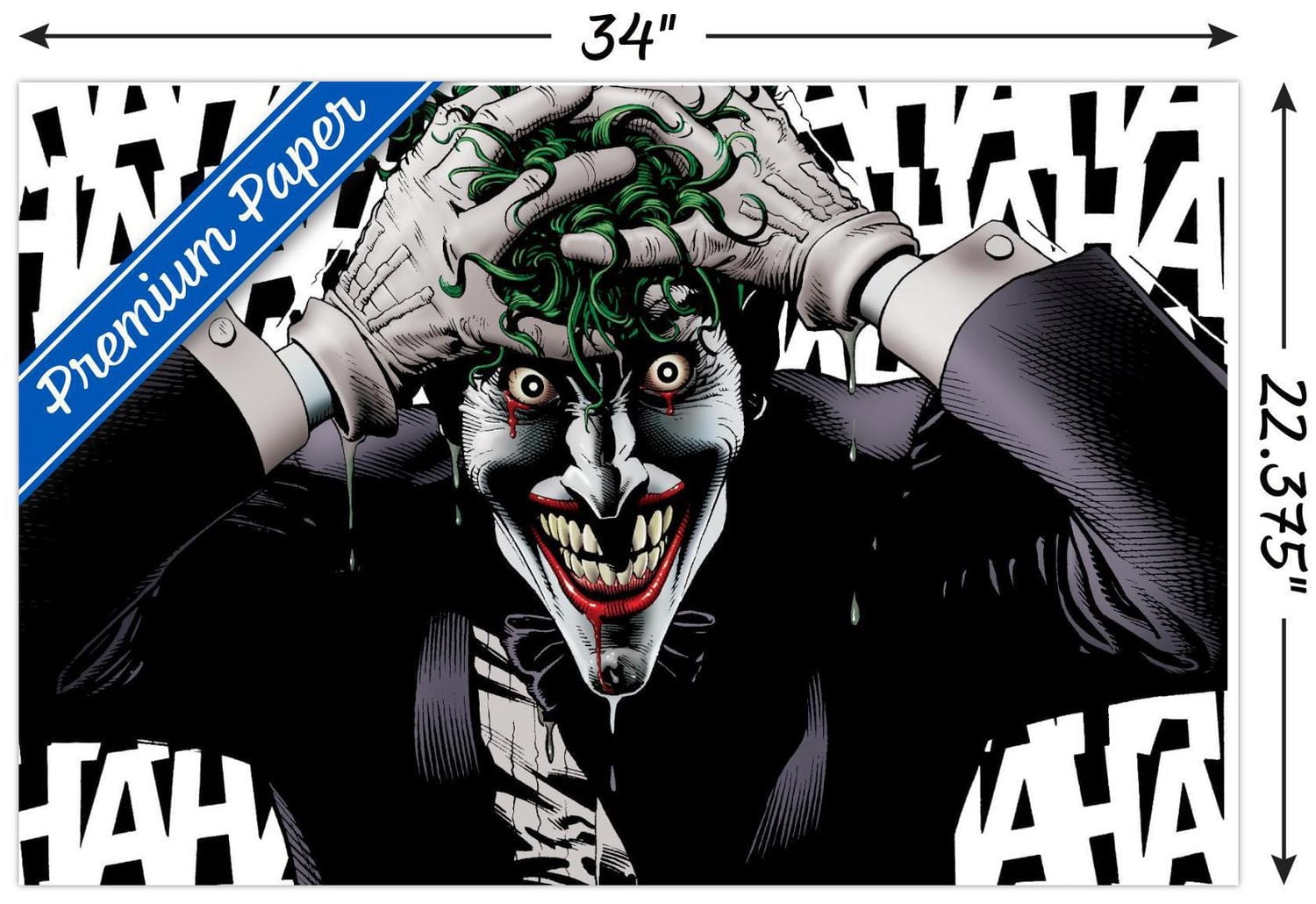 DC Comics - The Joker - Crazy Wall Poster, 22.375" x 34"