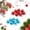Red and Blue, variant on Yajisi 50Pcs Small Metal Craft Bells Colourful Paint Party DIY Beads (Yellow and Silver) 0.55 inches / 14.0 mm