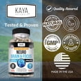 thumbnail image 4 of Kaya Naturals - Neuro Brain para memoria y enfoque - Cápsula de energía nootrópica - Suplemento de apoyo cerebral nootrópico - Enfoque, concentración y precisión de aprendizaje - Función cognitiva - 3, 4 of 5