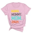 thumbnail image 6 of Herrnalise Mama Shirt for Women Mama Mommy Mom Bruh Mother's Day T Shirts Funny Short Sleeve Casual Tops Tees burgundy, 6 of 6