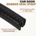 thumbnail image 5 of Door Weather Stripping 9.8FT, 13mm W x 13mm H EPDM Car Door Rubber Edge Trim Seal Strip Gasket with Side Bulb Fit 0.5mm to 3.5mm Edge for Electrical Cabinet Car Boat Truck, Black, 5 of 7