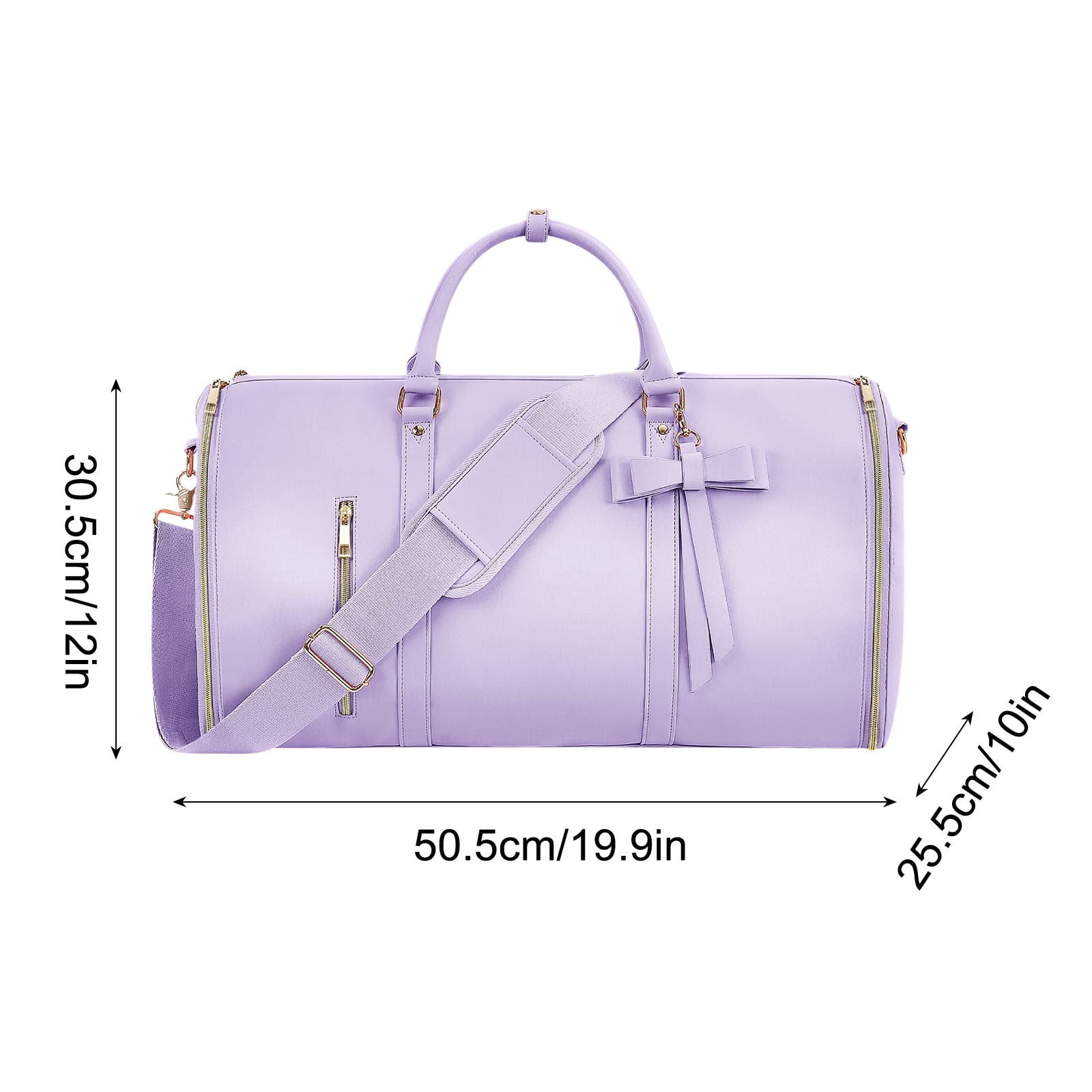 LACKUST Garment Bags For Travel For Women 2024 Garment Duffle Bag Convertible Foldable 2 In 1 Suit Bag For Hanging Clothes Business Trip Bag With Toiletry Pocket,Purple