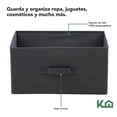 thumbnail image 3 of Cómoda Cajonera con 3 Cajones de Tela Estructura de Acero 71x30x45 cm gris, 3 of 8