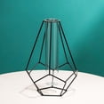 thumbnail image 1 of Metal Vase Tube Glass Planter Terrarium Geometric Metal Stand, Table Top 2 Black, 1 of 7