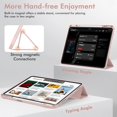 thumbnail image 4 of HCTian New iPad Air 13 Inch Case M3 2025/M2 2024 with Pencil Holder, Trifold Stand Smart Case with Soft TPU Back,Auto Wake/Sleep, 4 of 7