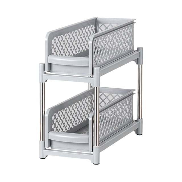 Under Sink Organizers and Storage,Multi Purpose Sink for Storage and Storage 2-Layer Sliding Out of the Storage Rack Drawer under the Counter Or Storage in the Kitchen Laundry and Bathroom