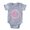 Heather Grey, variant on CafePress - Pink Unicorn - Cute Infant Baby Football Bodysuit