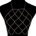 thumbnail image 4 of 2X Cadena del Cuerpo de Halterneck de La Mujer Bralette Bikini Sujetadores de Collares EstóMagos (Oro), 4 of 5