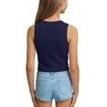 thumbnail image 6 of NAISIBABY Girls Tank Tops with Ribbed Knit, Casual Active Crewneck Breathable Soft Summer Cami Crop Tops Navy Size 13T, 6 of 6