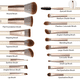 thumbnail image 2 of DUAIU Kit de 18 Pinceles de Maquillaje Profesional - Incluye 2 Esponjas y Bolsa de Viaje | Brochas Sintéticas Premium para Base, Rubor y Sombros, 2 of 5
