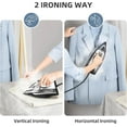 thumbnail image 6 of Steam Iron for Clothes 20s Fast Heat-up, 1700W Iron with 14.07oz Large Water Tank, Non-Stick Ceramic Soleplate, Anti-Drip, Auto-Off, Burst Steam, Self-Cleaning, Ironing Clothes for Home, Grey, 6 of 7