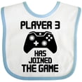 thumbnail image 3 of Inktastic Player 3 Has Joined the Game Boys or Girls Baby Bib, 3 of 4