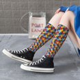 thumbnail image 7 of Womens Autism Awareness Puzzle Piece Knee High Socks Comfy Thermal Boot Long Socks, 7 of 7