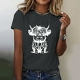 thumbnail image 1 of iTNHFP T-Shirts pour Femmes T-Shirts Blancs d'Été pour Femmes Manches Courtes Col Rond Imprimé Graphique Animal Lettre T-Shirt Tunique Décontractée Blouse, 1 of 4