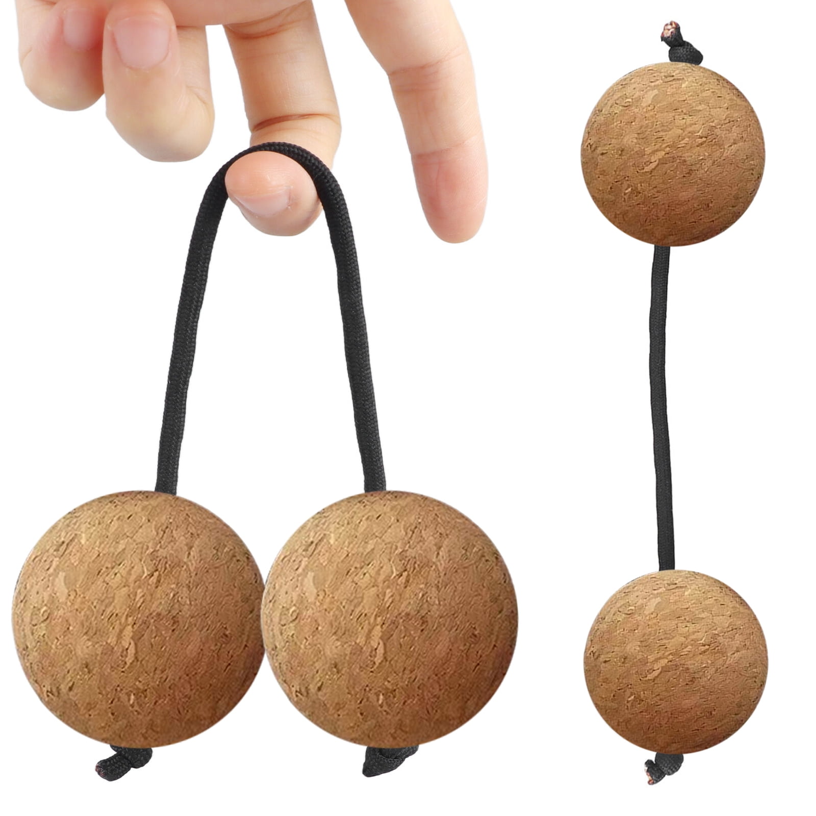FEAMOS Cork Sandball Aslatua African Shaker Rattles Rhythm Percussion Fingertip Ball Instrument Sandball Rhythm Instrumen