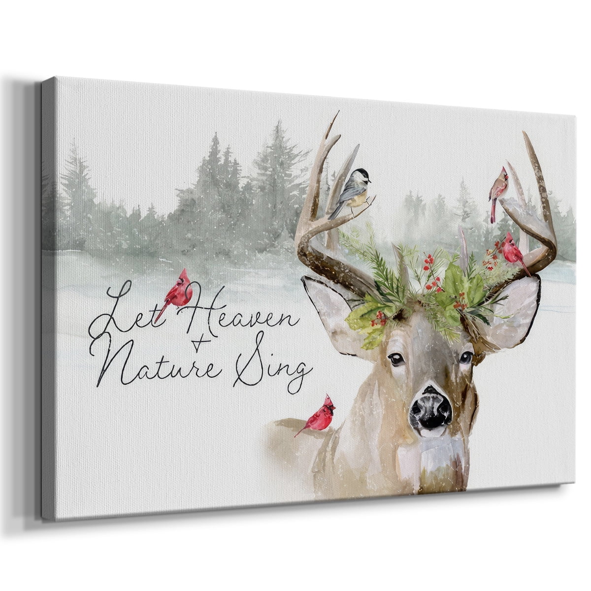Holiday Deer Collection A- Gallery Wrapped Canvas