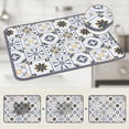 thumbnail image 4 of Diatomaceous Stone Dish Drying Mat, Floral Dish Mat Drying Kitchen Mat, Dishes, Cups, and Utensils White 15.7*11.8 inch, 4 of 6