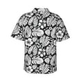 thumbnail image 3 of Balery Tropical Leaves Print Men's Hawaiian Shirts Short Sleeve Beach Shirt Relaxed Fit Vacation Button Down Shirts-3X-Large, 3 of 9