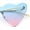 Gold - Blue Pink, variant on Womens Oversized Shield Cat Eye Heart Shape Flirty Sunglasses Gold - Blue Pink