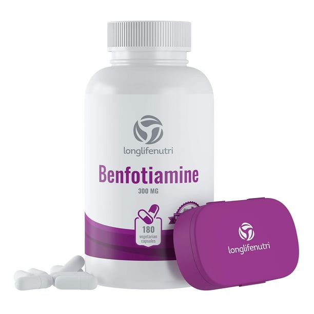 Benfotiamine 300mg 180 Vegetarian Capsules FatSoluble Vitamin B1