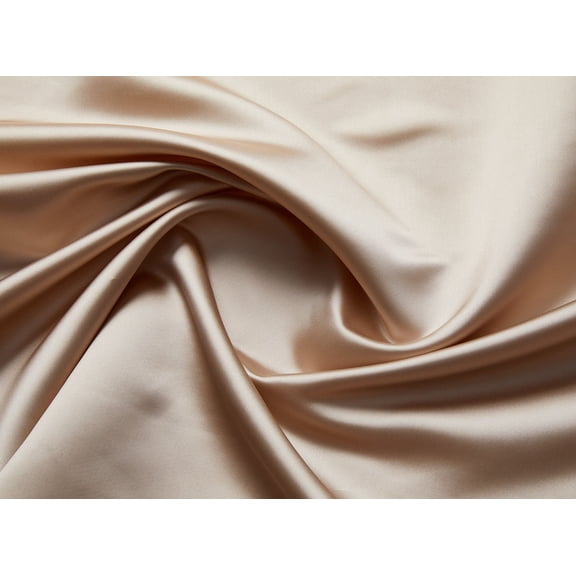 Zelouf Solid Acetate Bridal Satin  , Sewing, DIY, Crafts Fabric by the Yard, Beige, 3 Yard
