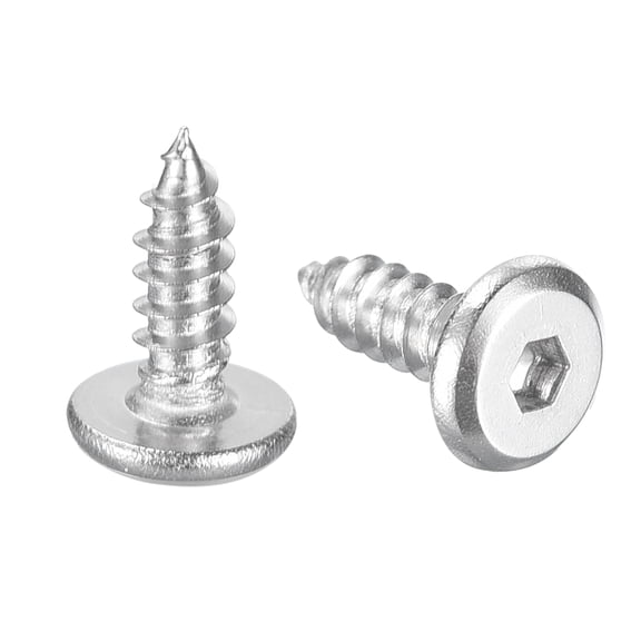 M3 x 10mm (50 Pack) 304 Stainless Steel Flat Round Socket Head Wood Screws