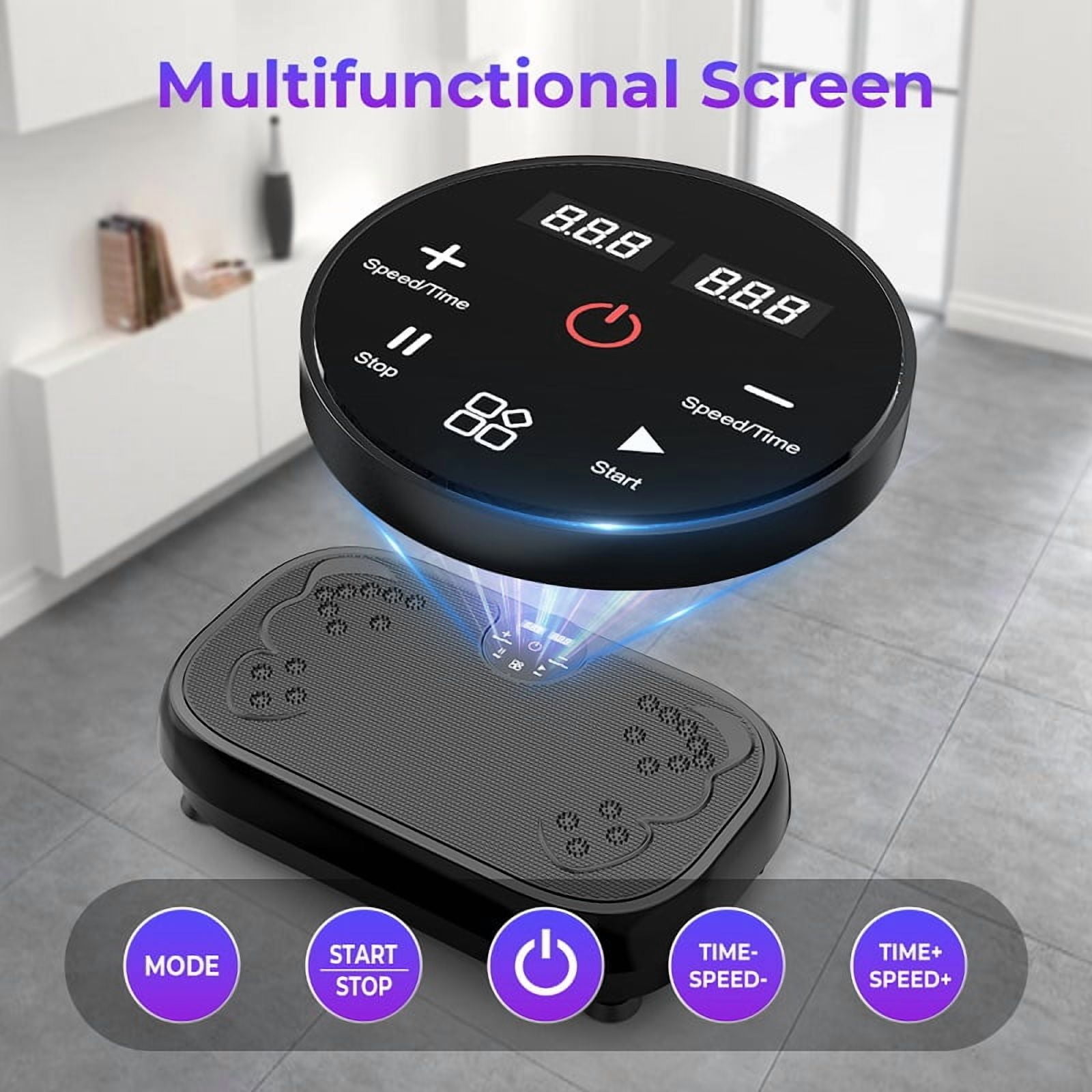 RELIFE SPORTS Fitness Vibration Plate Machine with Resistance Bands for Home Gym, Boosts Metabolism and Aids in Weight Loss