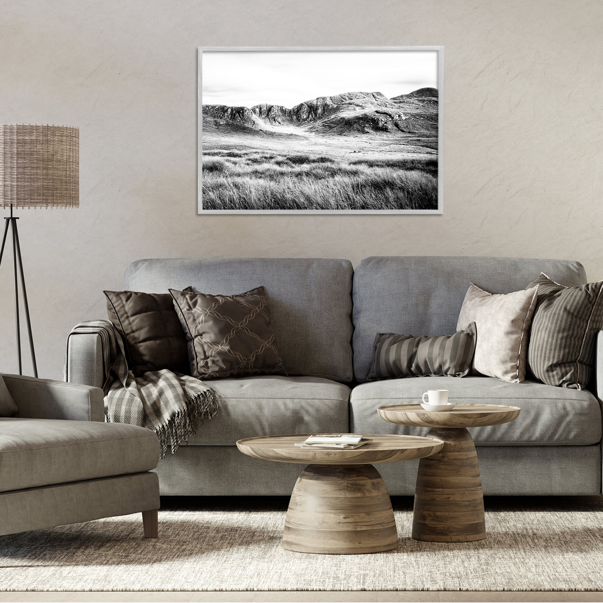 Stupell Industries Magnificent Countryside View Gray Framed Giclee Art, design by Andy Amos