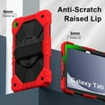thumbnail image 3 of Dteck Case for Samsung Galaxy Tab A9+/ A9 Plus Case 11 Inch with Hand Strap Kickstand/Shoulder Strap,Sturdy Shockproof Galaxy A9 Plus Tablet Case 2023 SM-X210/X216/X218,Red+Black, 3 of 7