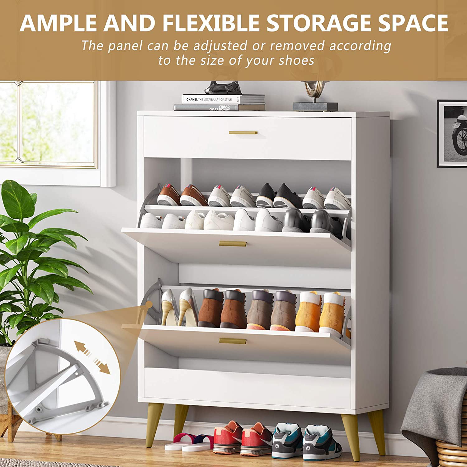 International Lux 16 Pair Shoe Storage Cabinet