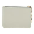 thumbnail image 4 of Unique Bargains 1 Pc Coin Purse Wallet Portable Three Zipper Pocket With Pattern Buckle Coin Purse Pouch Beige White, 4 of 5