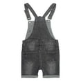 thumbnail image 2 of KIDSCOOL SPACE Girls Shorts, Baby Little Girls Stretchy Denim Shortalls, Grey,4-5 Years, 2 of 7